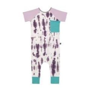 Short Sleeve Big Pocket Rag - 'Lavender Tie Dye'